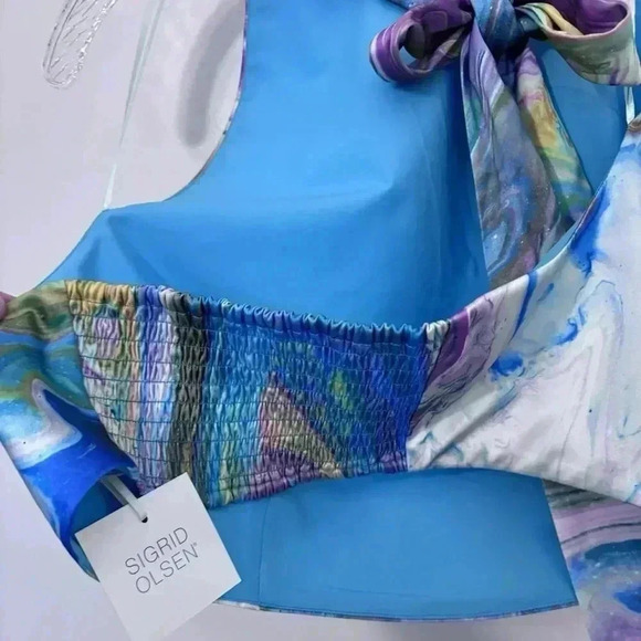 Sigrid Olsen Skirt&Halter SZ M Watercolor’s NWT RESORT WEAR CRIUSE SEXY SUMMER - Picture 4 of 10